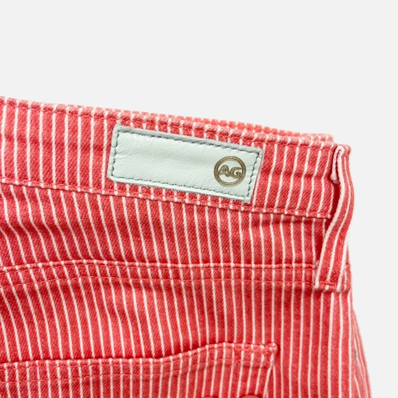 AG Adriano Goldschmied The Jodi Crop Jeans in Orange Striped Denim - Size 30 - Picture 5 of 7